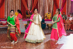 Gorgeous Indian bridesmaids performing a dance. Gorgeous Indian bridesmaids performing a dance.
