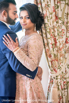 Amazing Indian bride and groom's reception outfits. Amazing Indian bride and groom's reception outfits.