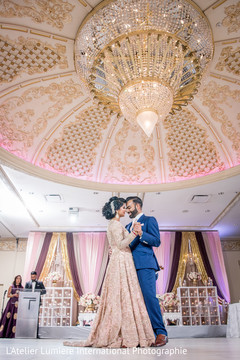 Indian bride and groom dance performance. Indian bride and groom dance performance.