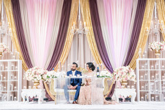 Indian lovebirds reception speech moment. Indian lovebirds reception speech moment.