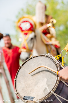 Indian baraats dhol drum player capture. Indian baraats dhol drum player capture.