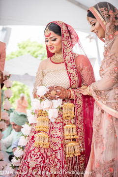 Indian bride at her varmala ceremony ritual. Indian bride at her varmala ceremony ritual.