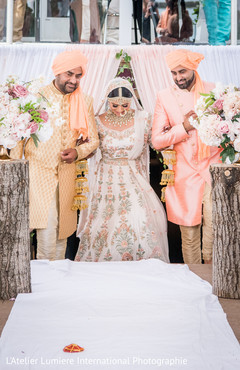 Joyful Indian bridal entrance to ceremony. Joyful Indian bridal entrance to ceremony.