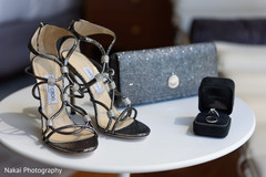 Indian bride's ring and shoes in detail Indian bride's ring and shoes in detail