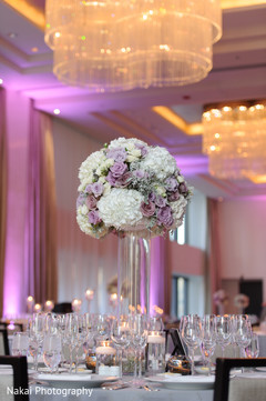 Floral arrangement design at the reception Floral arrangement design at the reception