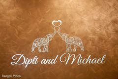 Talented design with the Indian couple's names Talented design with the Indian couple's names