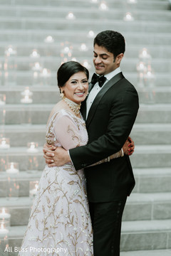 Ravishing Indian bride and groom posing out doors. Ravishing Indian bride and groom posing out doors.