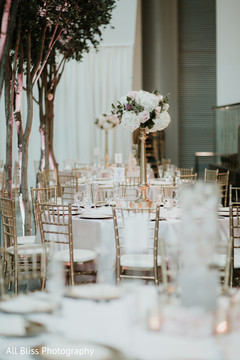 Table arrangement setup for the Indian wedding reception Table arrangement setup for the Indian wedding reception