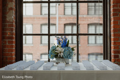 Table setup ids with floral arrangement Table setup ids with floral arrangement