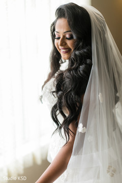 Beautiful Indian bride smiling prior to the ceremony Beautiful Indian bride smiling prior to the ceremony