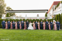 Beautiful picture of bridesmaids and groomsmen outdoors Beautiful picture of bridesmaids and groomsmen outdoors