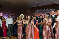 Bridesmaid catches the bouquet Bridesmaid catches the bouquet