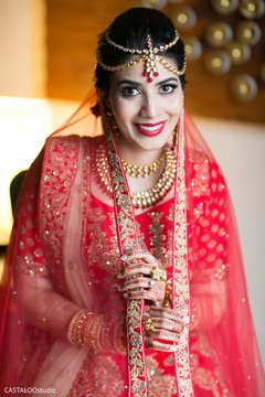 Stunning Indian bride on her ceremony outfit capture. Stunning Indian bride on her ceremony outfit capture.