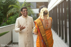 Heartwarming Indian bride and father first look. Heartwarming Indian bride and father first look.