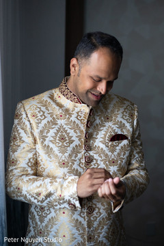 Indian groom getting ready for ceremony. Indian groom getting ready for ceremony.