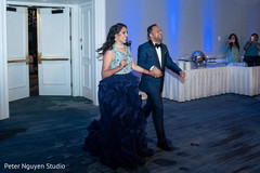 Impressive indian bride and grooms reception entrance. Impressive indian bride and grooms reception entrance.