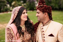 Heartwarming Indian bride and groom's first look. Heartwarming Indian bride and groom's first look.
