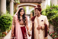 Joyful Indian bride and groom holding hands capture. Joyful Indian bride and groom holding hands capture.