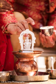 Stunning Indian ceremony Ganesha Puja altar. Stunning Indian ceremony Ganesha Puja altar.