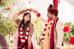 Joyful Indian couple during wedding ceremony. Joyful Indian couple during wedding ceremony.