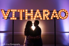 Indian bride and groom silhouette capture. Indian bride and groom silhouette capture.