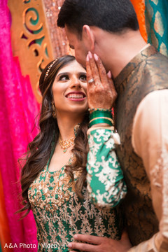 Mehndi design details on Maharani's hand Mehndi design details on Maharani's hand