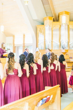 Dazzling Indian bridesmaids at ceremony photo. Dazzling Indian bridesmaids at ceremony photo.