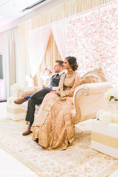 Marvelous Indian newly wed at their reception stage. Marvelous Indian newly wed at their reception stage.