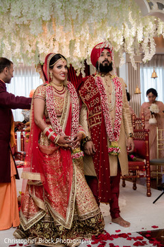 Dazzling Indian bride and groom at their wedding. Dazzling Indian bride and groom at their wedding.