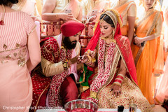 Indian groom putting the ring on the Maharani Indian groom putting the ring on the Maharani
