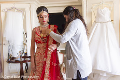 Maharani being assisted by makeup artist Maharani being assisted by makeup artist