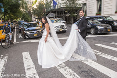 Indian bride and groom at the street Indian bride and groom at the street