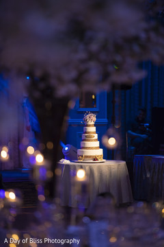 Indian wedding cake details at the reception Indian wedding cake details at the reception
