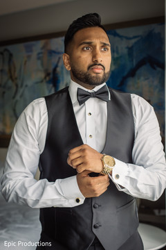 Indian groom getting ready for wedding ceremony. Indian groom getting ready for wedding ceremony.