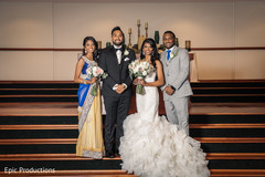 Indian bride and groom with relatives capture. Indian bride and groom with relatives capture.