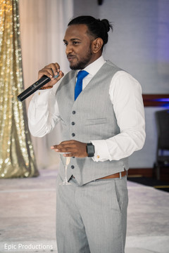 Indian wedding reception groomsmen speech moment capture. Indian wedding reception groomsmen speech moment capture.