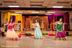 Beautiful Indian guests performing a choreography Beautiful Indian guests performing a choreography