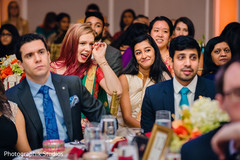 Guests during the Indian wedding reception Guests during the Indian wedding reception