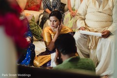 Indian bride at her pre-wedding ceremony capture. Indian bride at her pre-wedding ceremony capture.