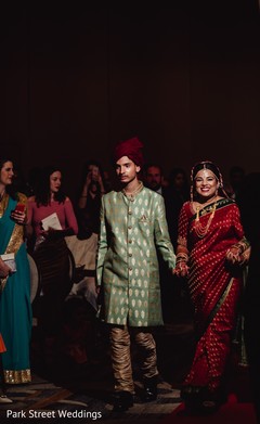 Glamorous indian bride making her entrance. Glamorous indian bride making her entrance.