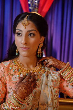 Gorgeous Indian bride on her sangeet outfit. Gorgeous Indian bride on her sangeet outfit.
