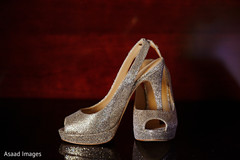 Glittered Indian brides wedding shoes capture. Glittered Indian brides wedding shoes capture.