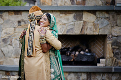 Indian bride and groom romantic first glance. Indian bride and groom romantic first glance.