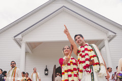 Indian groom and Maharani outdoors Indian groom and Maharani outdoors