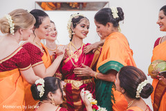 Bridesmaids assisting the Maharani Bridesmaids assisting the Maharani