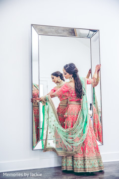 Beautiful Indian bride posing prior to the ceremony Beautiful Indian bride posing prior to the ceremony