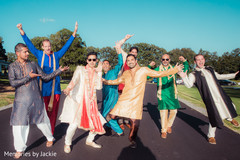 Indian groomsmen outdoors dancing Indian groomsmen outdoors dancing