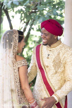 Indian groom meeting the Indian bride for the first time Indian groom meeting the Indian bride for the first time