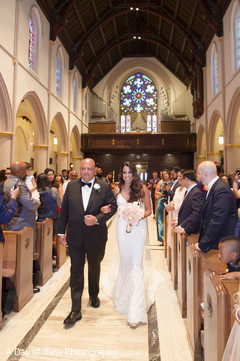 Indian bride making her entrance to the church Indian bride making her entrance to the church