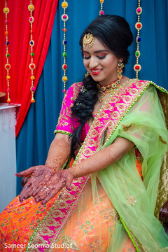 Excited Maharani during the pre wedding rituals Excited Maharani during the pre wedding rituals